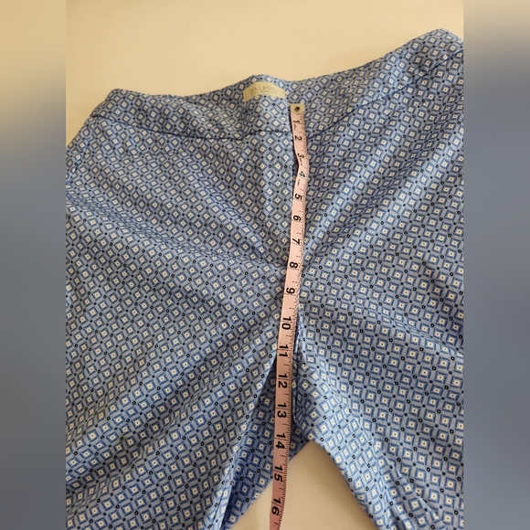 NWOT Talbots Woman Heritage Blue Geo Print Capri Pants Size 14W - Picture 12 of 15